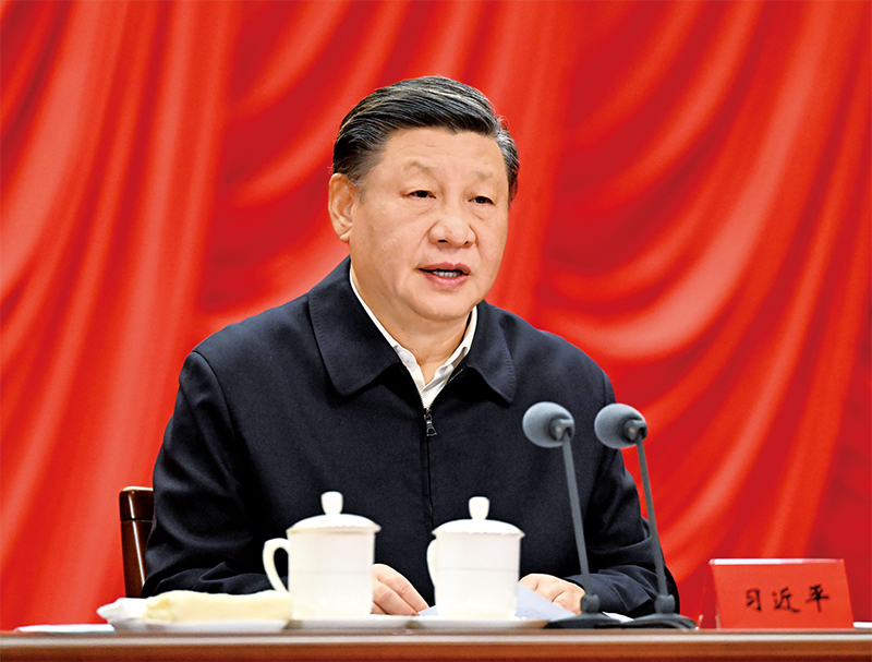 2023年2月7日，新進中央委員會的委員、候補委員和省部級主要領導干部學習貫徹習近平新時代中國特色社會主義思想和黨的二十大精神研討班在中央黨校（國家行政學院）開班。中共中央總書記、國家主席、中央軍委主席習近平在開班式上發(fā)表重要講話。 新華社記者 李學仁/攝